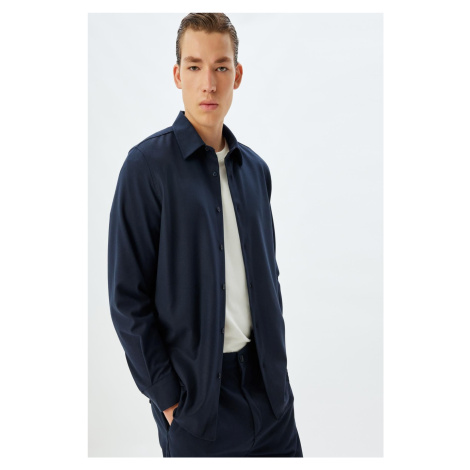 Koton Navy Blue Men's Adult Shirt