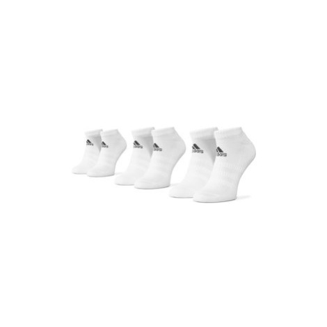 Adidas Súprava 3 párov kotníkových ponožiek unisex Cush Low 3Pp DZ9384 Biela