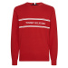 Tommy Hilfiger Sveter - ROPE LOGO SWEATER červenej farby