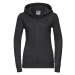 Black women's sweatshirt with hood and zipper Authentic Russell