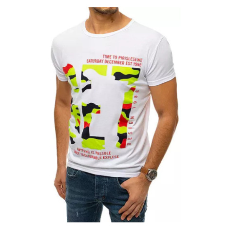 White men's T-shirt RX4410 with print DStreet