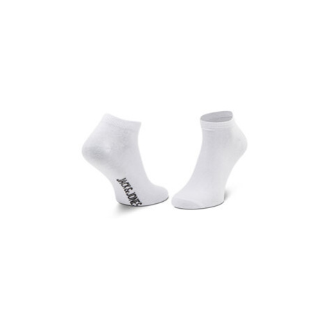 Jack&Jones Súprava 5 párov členkových pánskych ponožiek Jacdongo Socks 5 Pack Noos 12120278 Biel
