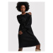 Selected Femme Úpletové šaty Lulu 16082201 Čierna Relaxed Fit