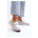 Women's leather loafers D&A White