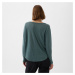 Top GAP Longsleeve Linen Blend Boatneck Top Laurel Wreath Green 17-6