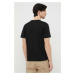 Bavlnené tričko Alpha Industries Basic T-Shirt Foil Print 100501FP.365, čierna farba, s potlačou