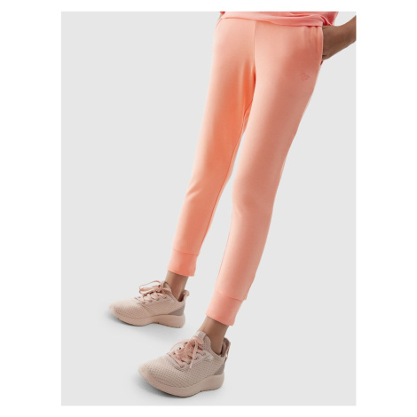 Girls' cotton sweatpants 4F