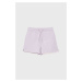 Detské krátke nohavice Guess fialová farba, jednofarebné, nastaviteľný pás