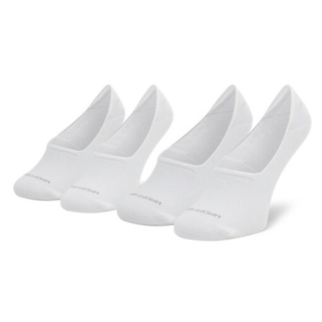 Calvin Klein Súprava 2 párov krátkych ponožiek dámskych 701218771 Biela
