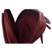 Dámsky kožený batoh červený 250103