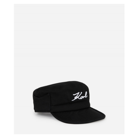 Šiltovka Karl Lagerfeld K/Signature Flat Cap Black