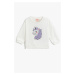Koton Baby Girl Unicorn Applique Detailed Sweatshirt