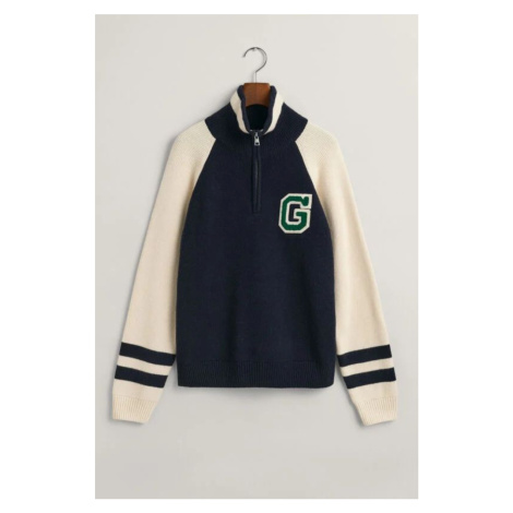 SVETER GANT VARSITY KNITTED SWEATER EVENING BLUE