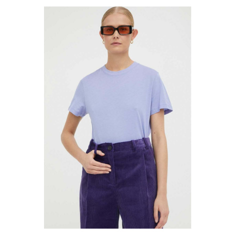 Bavlnené tričko Lovechild fialová farba