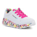 Dievčenská rekreačná obuv SKECHERS Uno Lite Lovely Luv white pink