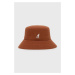 Vlnený klobúk Kangol hnedá farba, vlnený