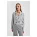 DEFACTO Crop Jacket Lapel Blazer Jacket