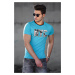 Madmext Men's Turquoise Printed T-Shirt 4606