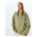 Koton Oversize Hooded Sweatshirt with Back Printed Kangaroo Pocket