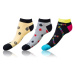 Bellinda CRAZY IN-SHOE SOCKS 3x - Moderné farebné nízke crazy ponožky unisex - žltá - čierna - s