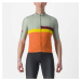 CASTELLI Cyklistický dres s krátkym rukávom - A BLOCCO - bordová/žltá/zelená/oranžová