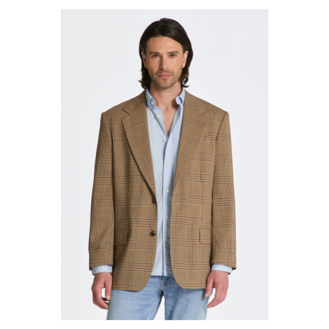 SAKO GANT GLEN CHECK BLAZER DARK KHAKI