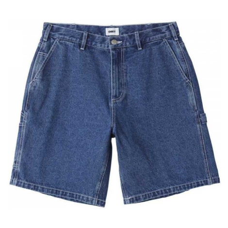 Obey  Bigwig denim carpenter short  Šortky/Bermudy Modrá