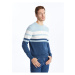 LC Waikiki LCWAIKIKI Classic Crew Neck Long Sleeve Striped Men's Knitwear Sweater