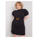 Black dress plus sizes with decorative sleeves