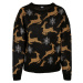 Women's Oversized Christmas Sweater Black/Gold