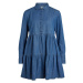 VILA Košeľové šaty 'BLANO'  modrá denim