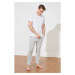 Trendyol Gray Striped Knitted Pajamas