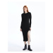 LC Waikiki Crew Neck Straight Long Sleeve Women's Bodycon Dress