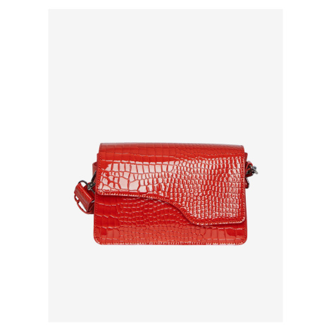 Red Women's Crossbody Bag with Crocodile Pattern Pieces Bunna - Women's