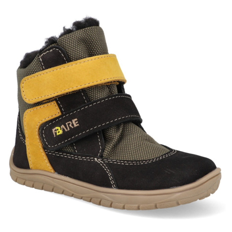 Barefoot detské zimné topánky Fare Bare - B5445211+B5544211 hnedé