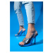 LuviShoes OLNEY Blue Women's Heeled Shoes