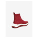 Červené dámske ponožkové tenisky na platforme Calvin Klein