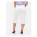 Zizzi Capri nohavice O10305H Biela Slim Fit