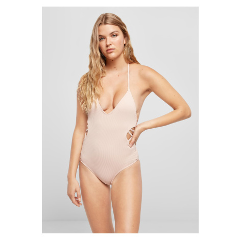 Women's Ribbed Swimsuit Rose Urban Classics