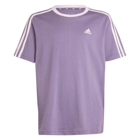 Adidas Essentials 3-Stripes Cotton Loose Fit Boyfriend Tee Jr IL3276 Tričko s prúžkami