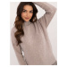 Beige women's turtleneck sweater