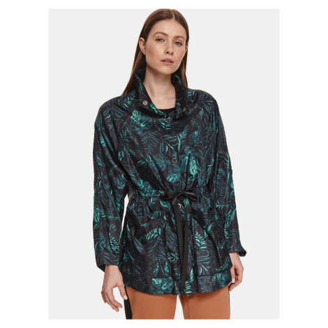 Green Patterned Lightweight Hooded Jacket TOP SECRET - Women