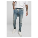 Slim Fit Drawstring Jeans Medium Heavy Ruined Washed