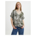 Khaki patterned blouse ONLY Augustina - Women