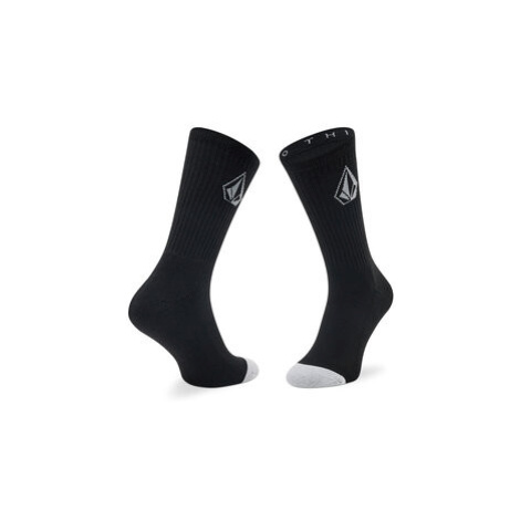 Volcom Súprava 3 párov vysokých pánskych ponožiek Full Stone Sock D6302004 Čierna