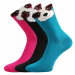 Boma Dámske vzorované ponožky - 3 páry Hafík BM114269 mix