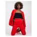 Červené dámske nohavice Hidalgo s elastickým pásom -DHJ-SP-13926.02-red