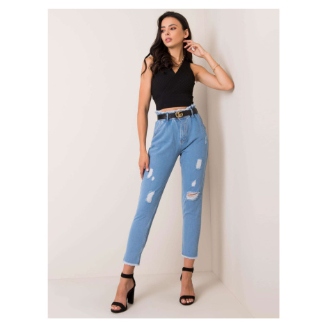 Jeans trousers-233-SP-854.05P-blue Rue Paris