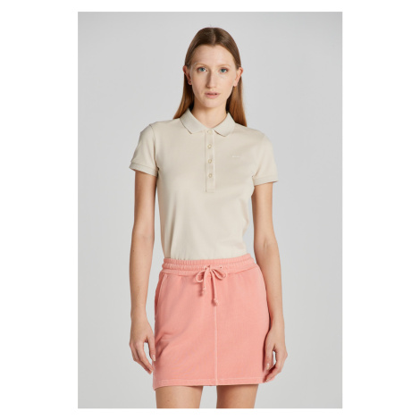 POLOKOŠEĽA GANT CONTRAST COLLAR SS PIQUE POLO SOFT OAT