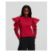 Mikina Karl Lagerfeld Fabric Mix Sweatshirt Červená